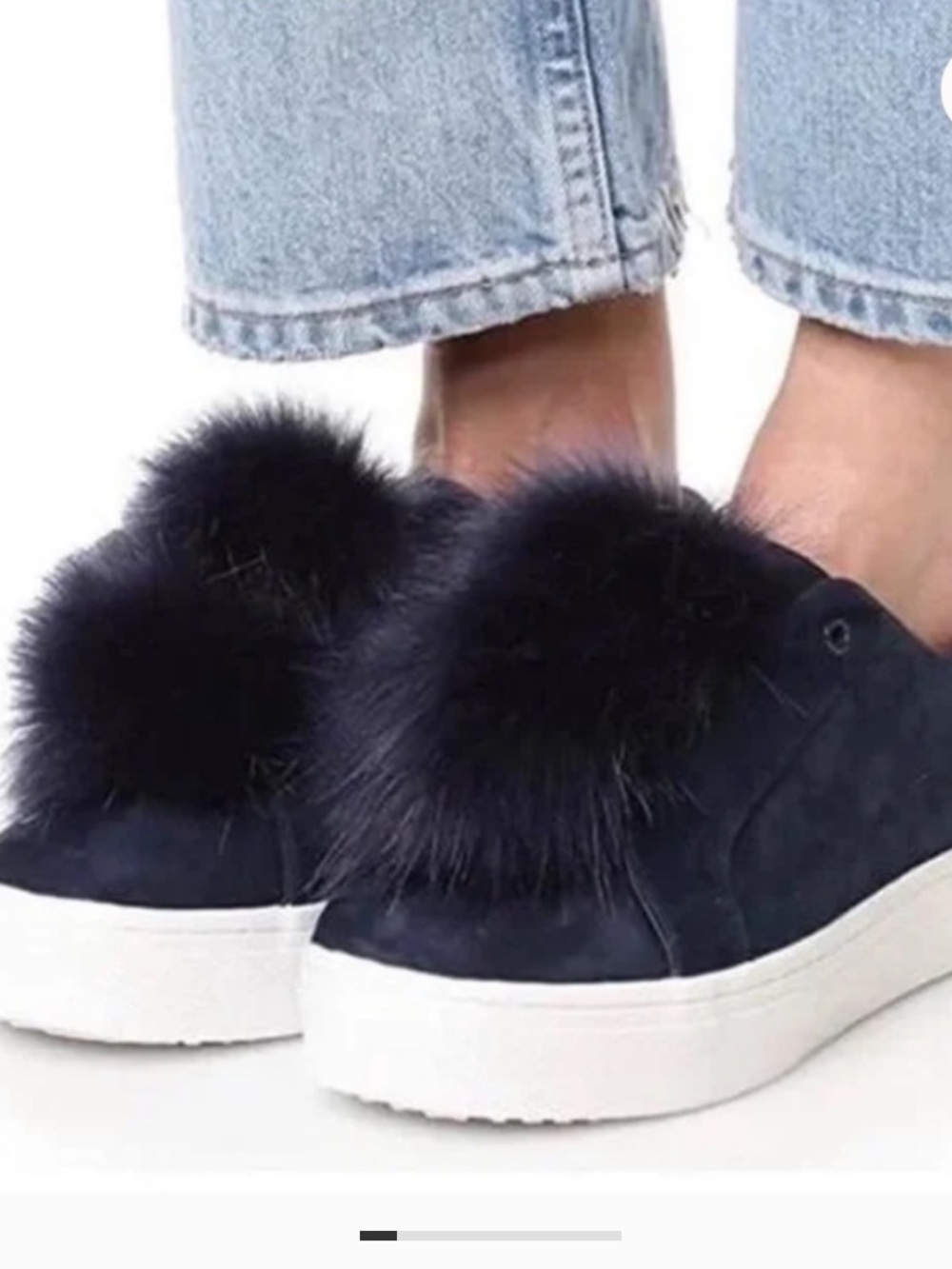 Sam Edelman Leya Navy Pompom Pull-On Sneakers